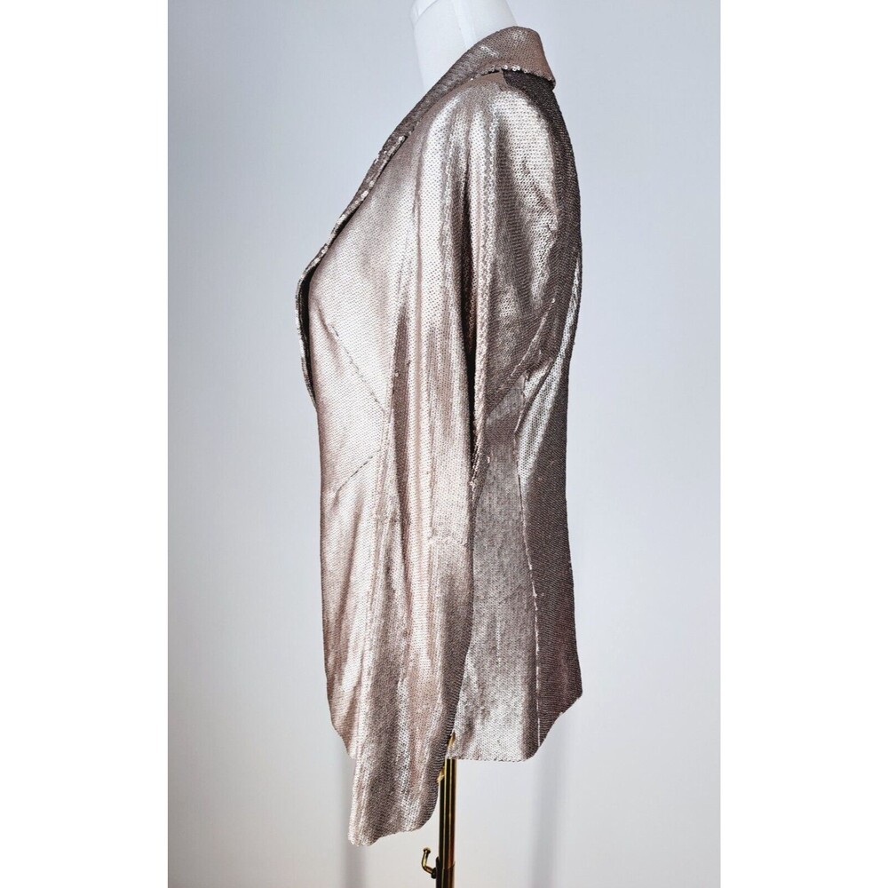 $ 875 L'Agence Chamberlain Blazer Jacket Coat Champagne Sequins Size 2 - Picture 9 of 9